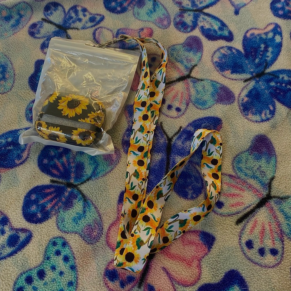 air pod cases, one sunflower and another animation.